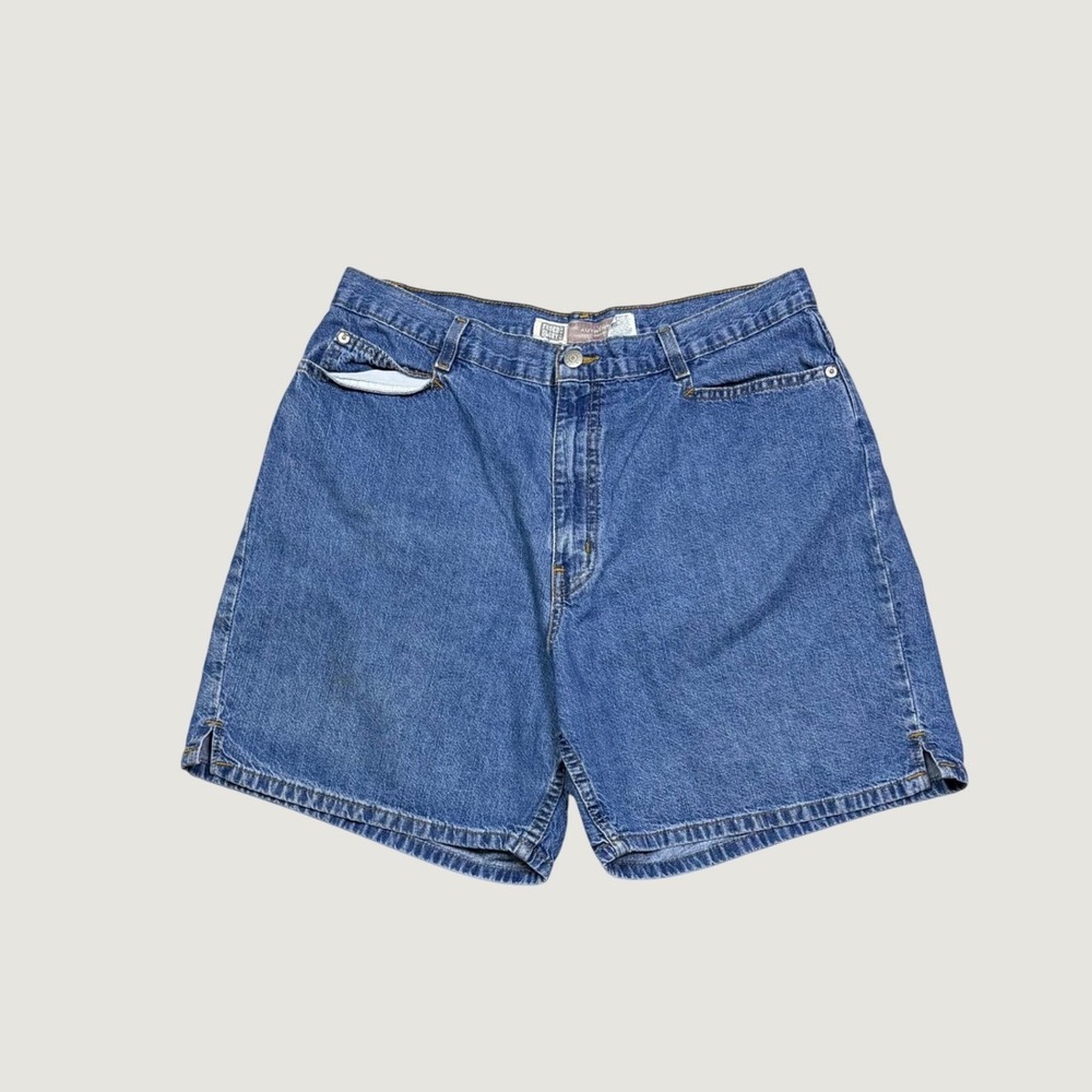 Faded Glory Mens Denim Shorts Blue Mid Wash 5-Pocket Cotton Jean Shorts Size 33